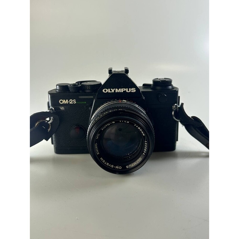 UNTESTED AS-IS: Olympus OM-2S Program 35mm SLR Camera + Zuiko 50mm f/1.4 Lens